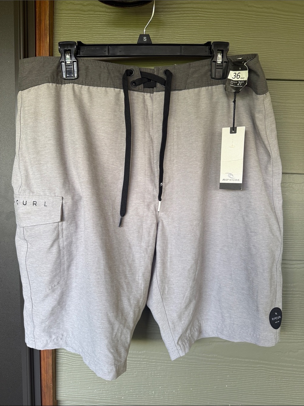 Rip Curl Men's Gray Two-Tone Swim Shorts